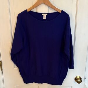 Chico's purple/  Blue Crew Neck Sweater